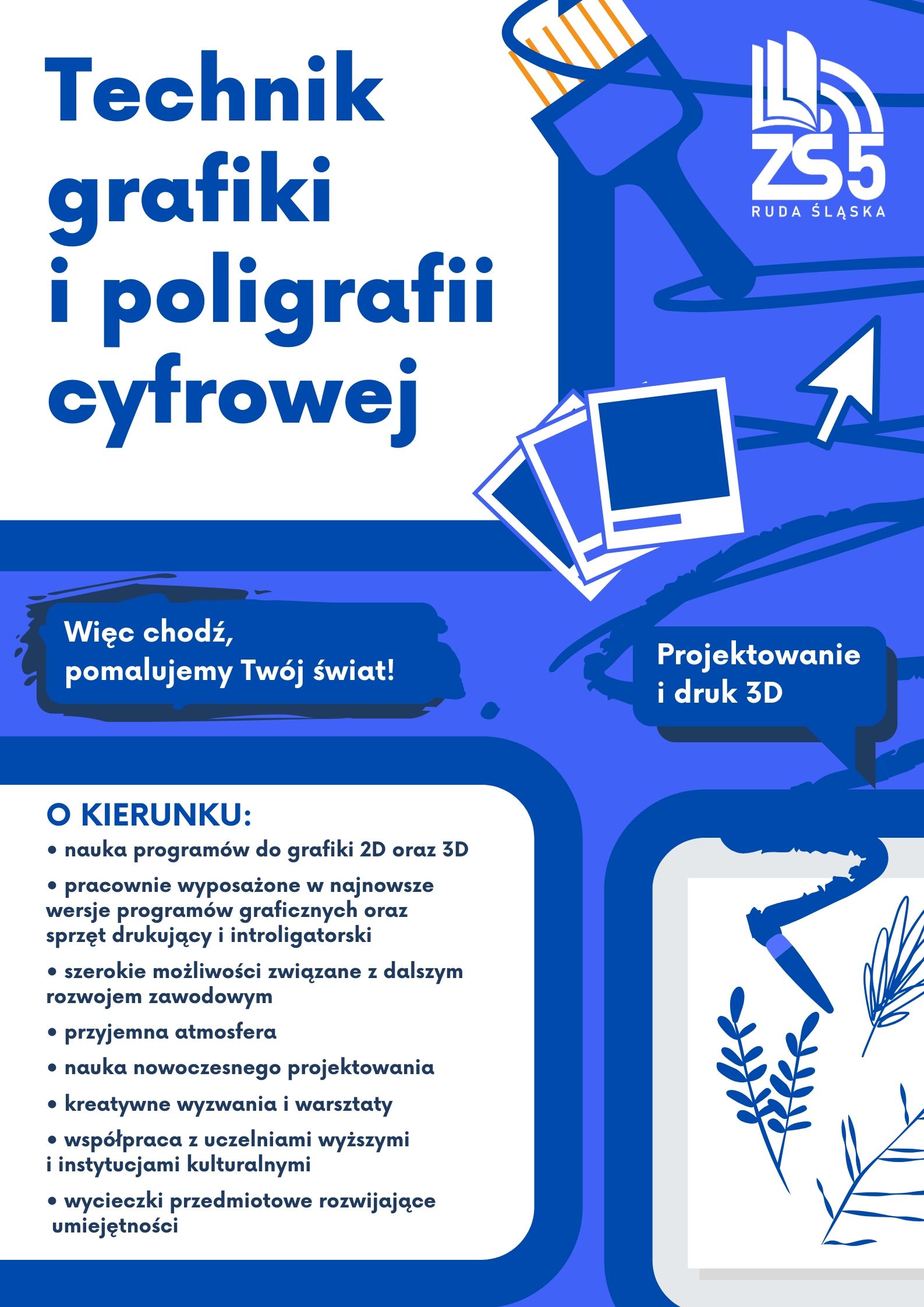 Technik grafiki i poligrafii cyfrowej 2f plakat